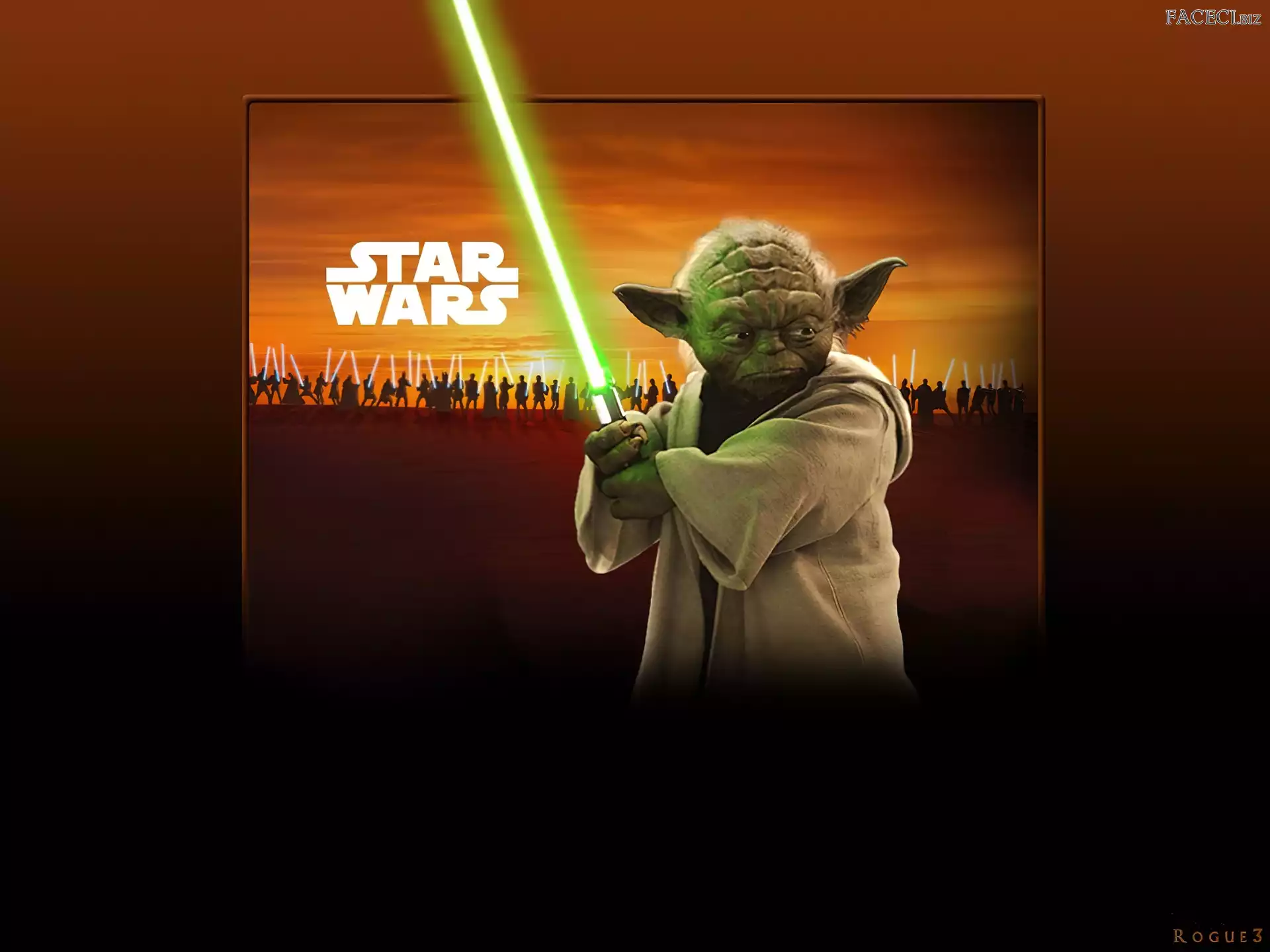 laser, zielony, Yoda, Star Wars, Frank Oz